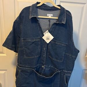 NWT Ava & VIV Denim Romper skort